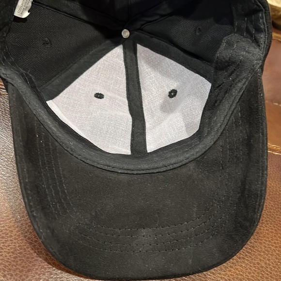 Faux Suede Black Cap, Never Worn NWOT - Picture 3 of 3